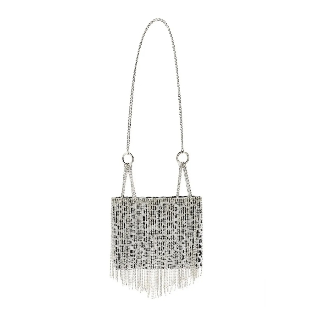 Topshop Leopard Print Metal Shoulder  Bag